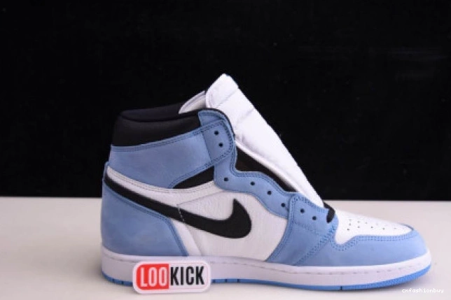 HIGH JORDAN BLACK WHITE 1 UNIVERSITY RETRO AIR 555088-134 BLUE 0715